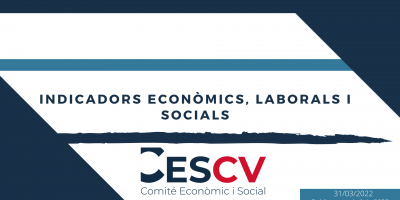 Indicadors Econòmics, Laborals i Socials. Març 2022