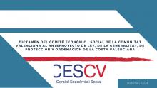 DICTAMEN 3/2024 DEL COMITÉ ECONÒMIC I SOCIAL DE LA COMUNITAT VALENCIANA (CES CV) AL ANTEPROYECTO DE LEY, DE LA GENERALITAT, DE PROTECCIÓN Y ORDENACIÓN DE LA COSTA VALENCIANA